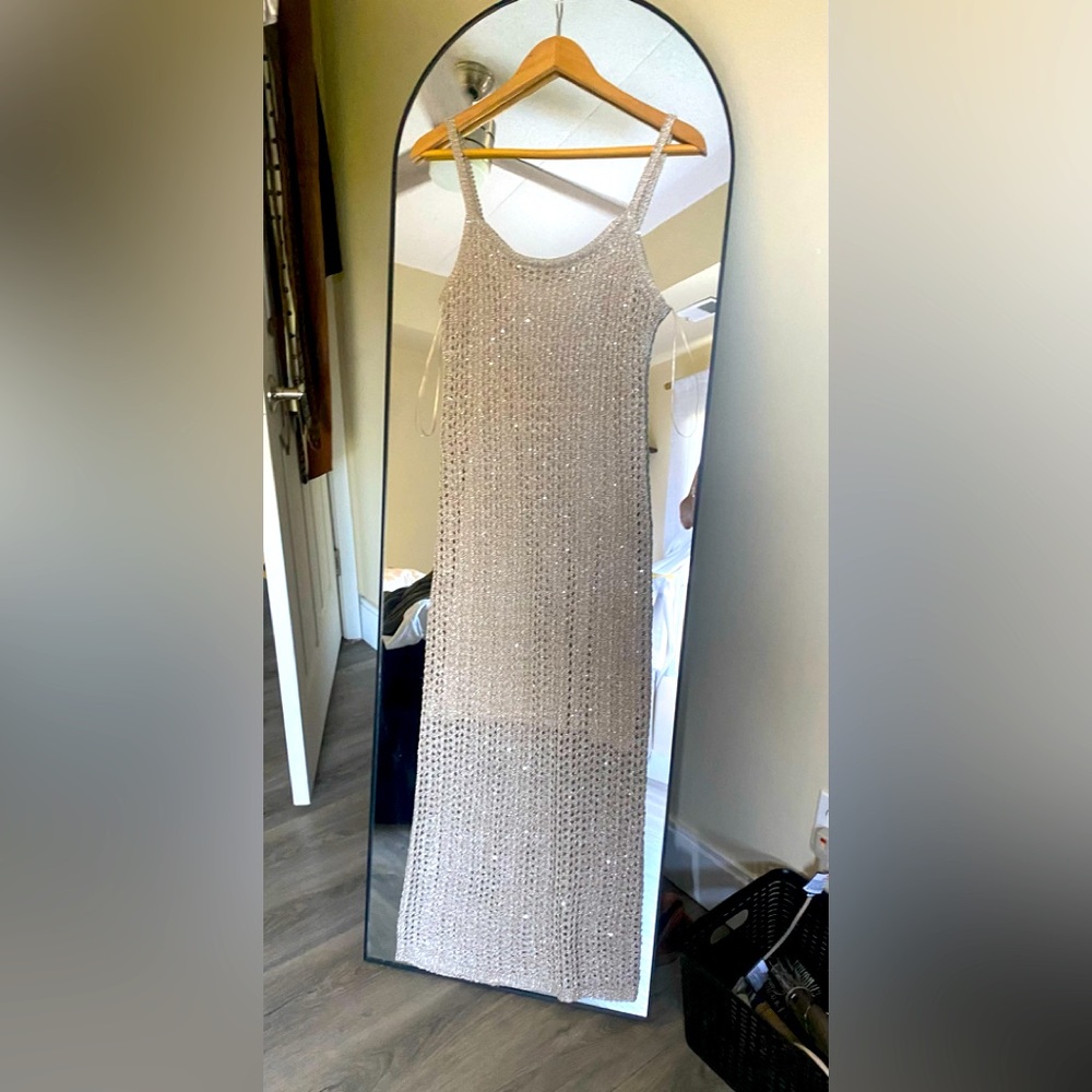 Lined crochet dress